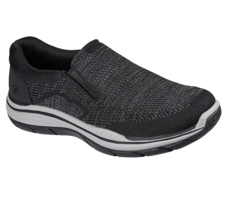 Pánské Mokasíny Skechers Relaxed Fit: Expected 2.0 - Arago EXTRA WIDE Černé | FTOYGQI-86