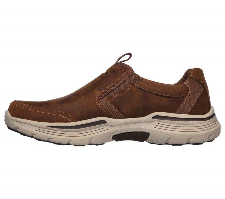 Pánské Mokasíny Skechers Relaxed Fit: Expended - Morgo Hnědé | XDBIQPS-23