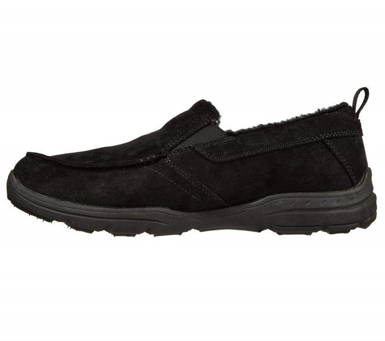 Pánské Mokasíny Skechers Relaxed Fit: Harper - Purcell Černé | COJDLIF-69