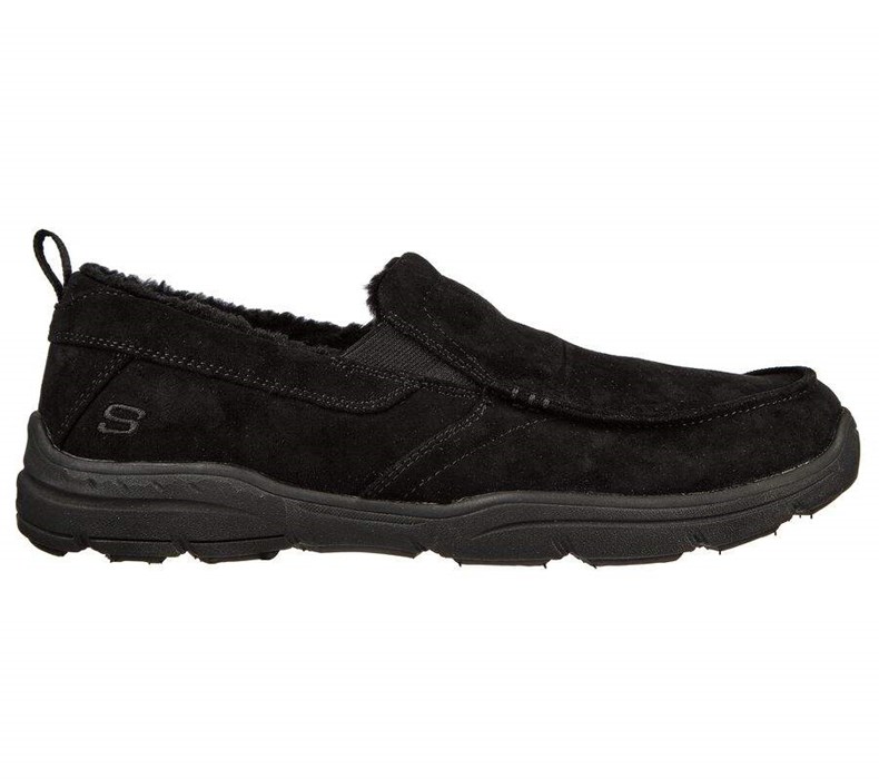 Pánské Mokasíny Skechers Relaxed Fit: Harper - Purcell Černé | COJDLIF-69