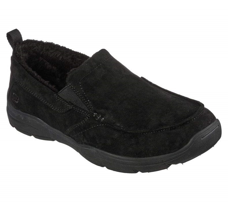 Pánské Mokasíny Skechers Relaxed Fit: Harper - Purcell Černé | COJDLIF-69