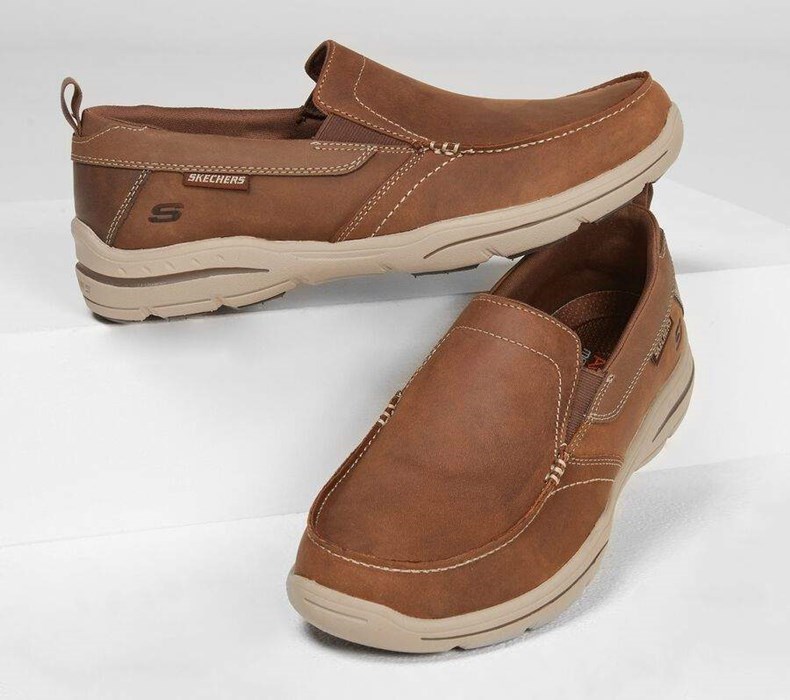 Pánské Mokasíny Skechers Relaxed Fit: Harper - Forde Hnědé | LIBCRMQ-29