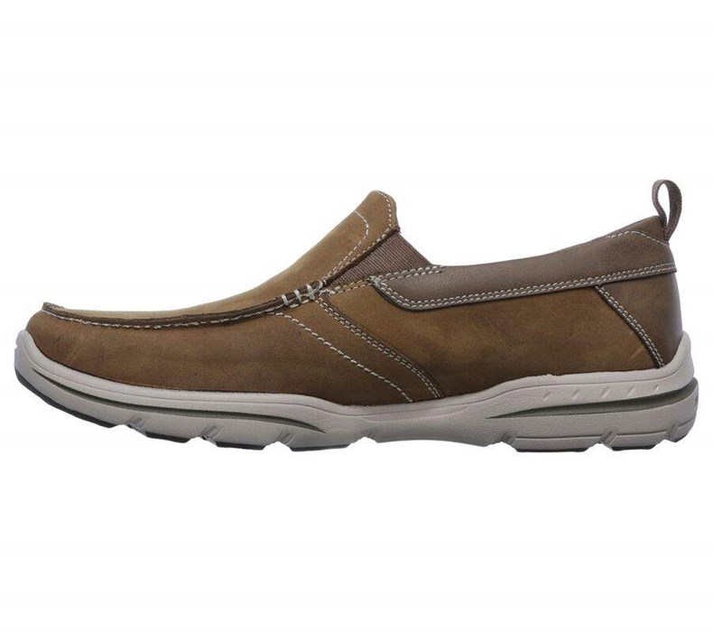 Pánské Mokasíny Skechers Relaxed Fit: Harper - Forde Hnědé | LIBCRMQ-29