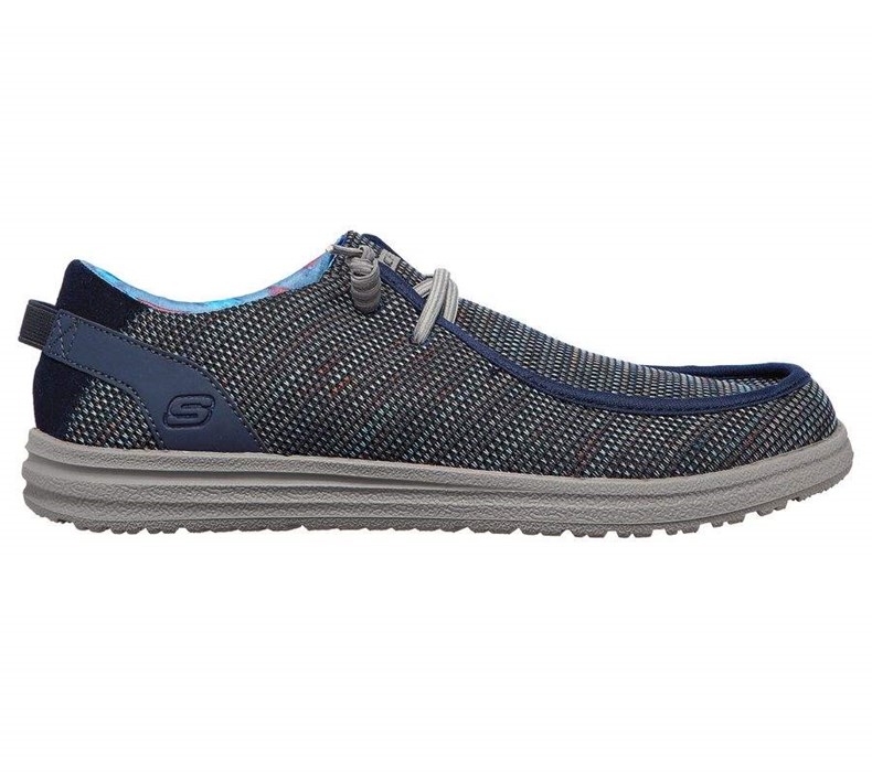 Pánské Mokasíny Skechers Relaxed Fit: Melson - Radlett Tmavě Blankyt | GWLHXZI-04