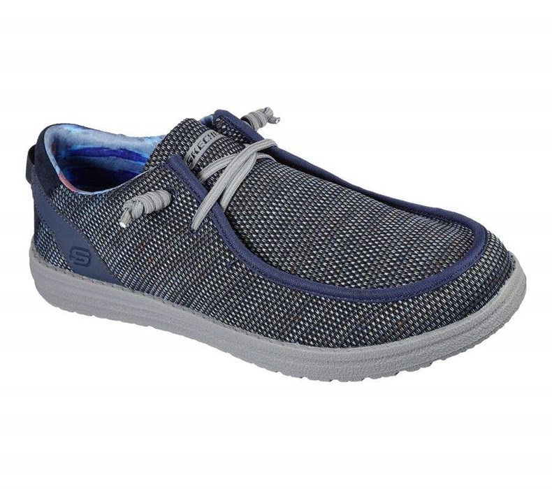 Pánské Mokasíny Skechers Relaxed Fit: Melson - Radlett Tmavě Blankyt | GWLHXZI-04