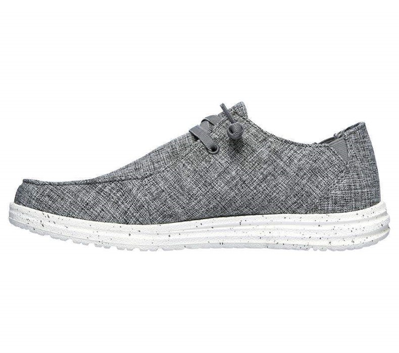 Pánské Mokasíny Skechers Relaxed Fit: Melson - Chad Šedé | LQAFNBP-95