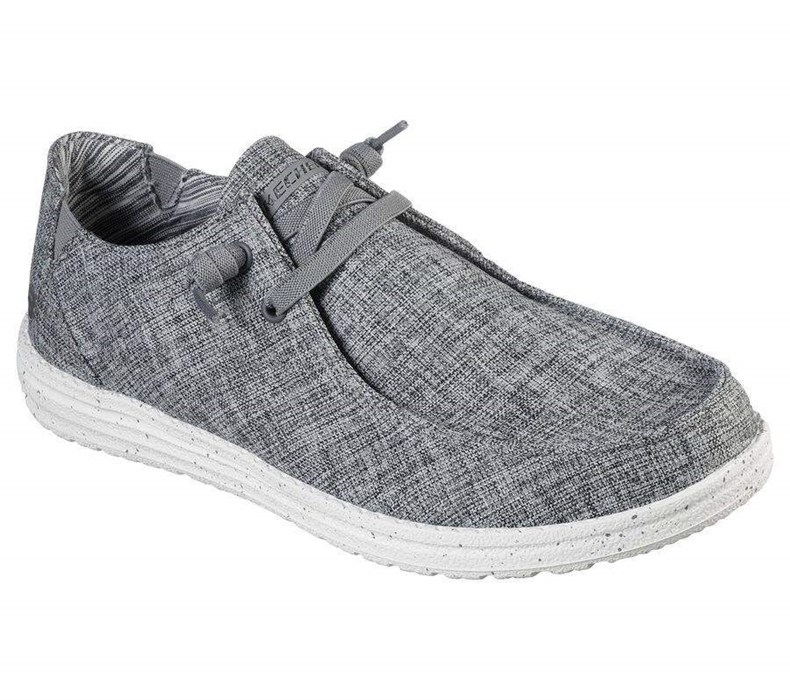 Pánské Mokasíny Skechers Relaxed Fit: Melson - Chad Šedé | LQAFNBP-95