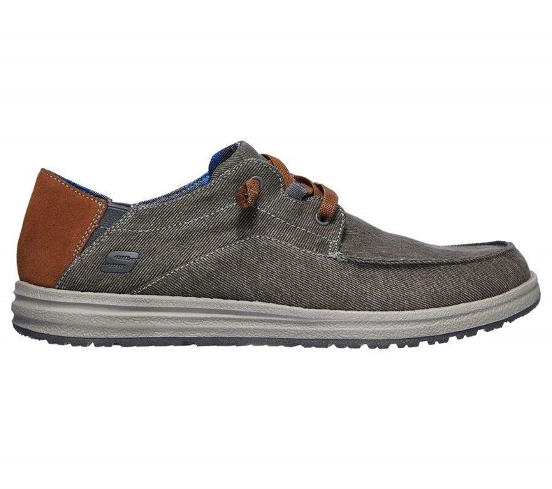 Pánské Mokasíny Skechers Relaxed Fit: Melson - Planon Šedé | SBMKENV-52