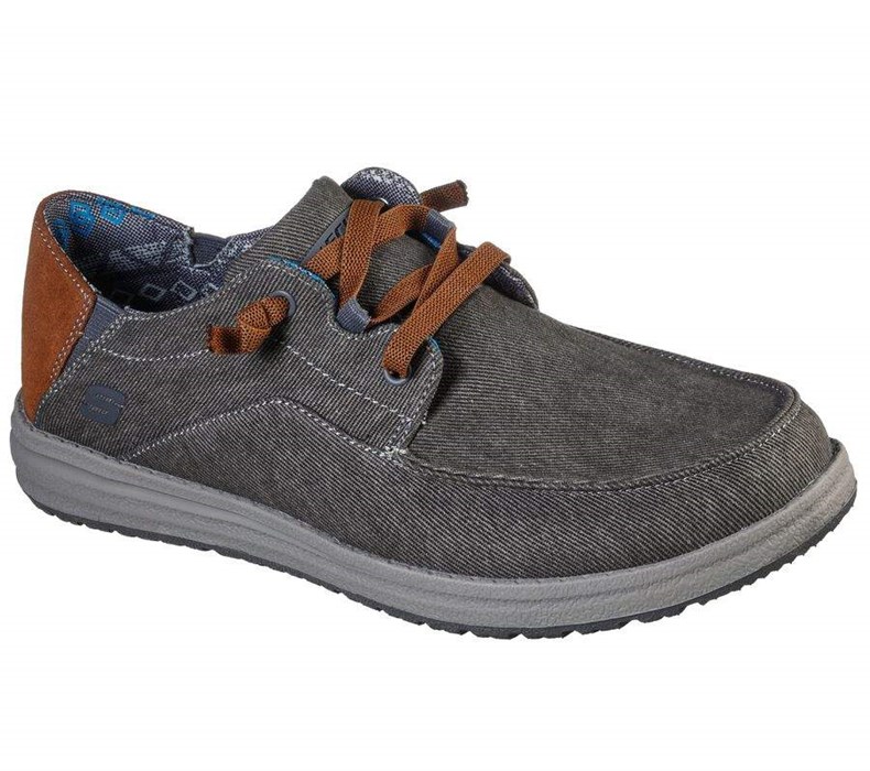 Pánské Mokasíny Skechers Relaxed Fit: Melson - Planon Šedé | SBMKENV-52