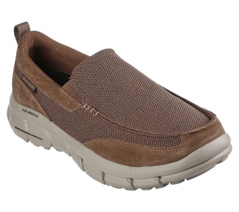 Pánské Mokasíny Skechers Relaxed Fit: Piercer - Vorego Hnědé | TQJLYWZ-47