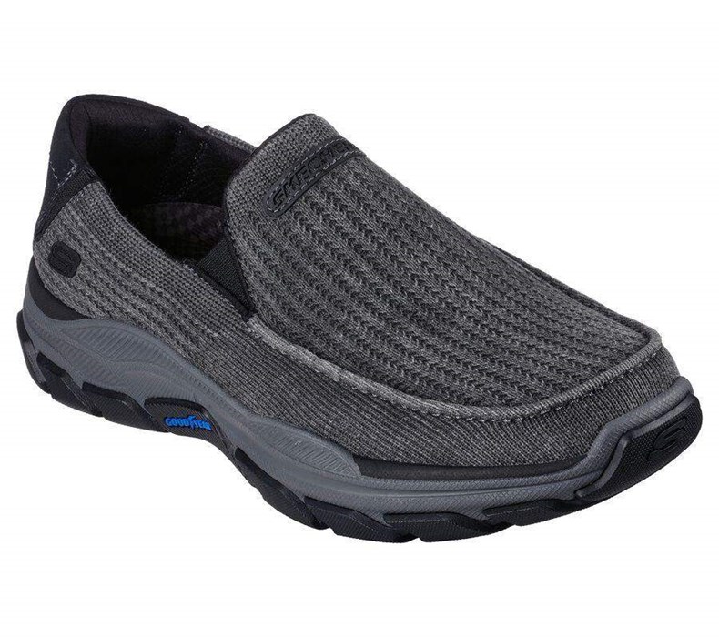 Pánské Mokasíny Skechers Relaxed Fit: Respected - Vernon Černé | LCHNFZE-53