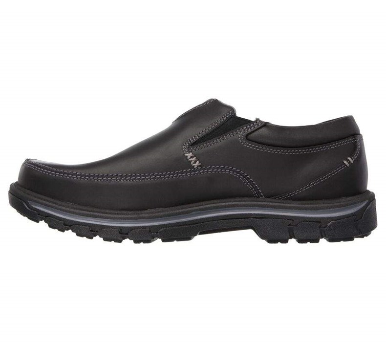 Pánské Mokasíny Skechers Relaxed Fit: Segment - The Search Černé | JZMCNGU-64