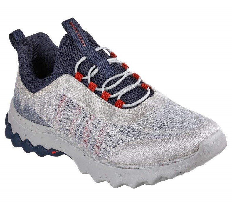 Pánské Mokasíny Skechers Relaxed Fit: Voston - Reever Šedé Tmavě Blankyt | CVXLYGZ-76