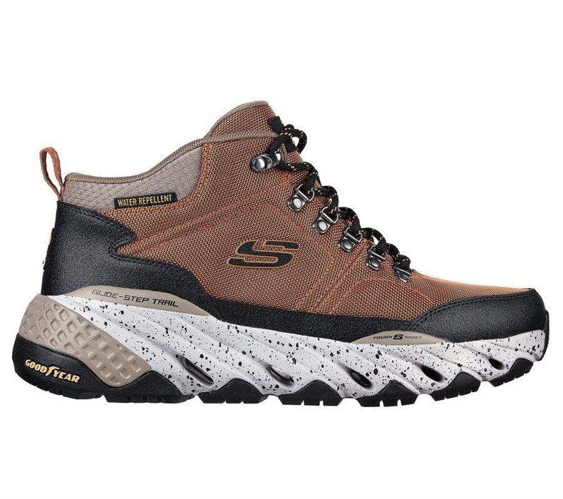 Pánské Oxfordky Skechers Glide-Step Trailové - Woodward Hnědé Černé | LIGQCRX-63