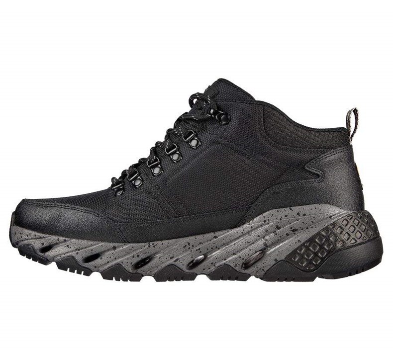 Pánské Oxfordky Skechers Glide-Step Trailové - Woodward Černé Šedé | YFSMVLH-01