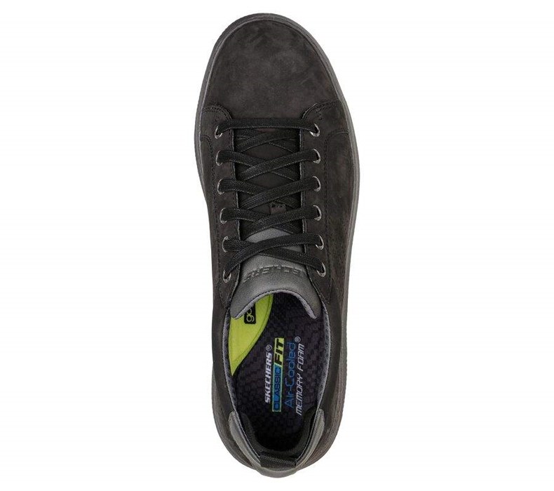 Pánské Oxfordky Skechers Pertola - Ruston Černé | IBLKPGF-27