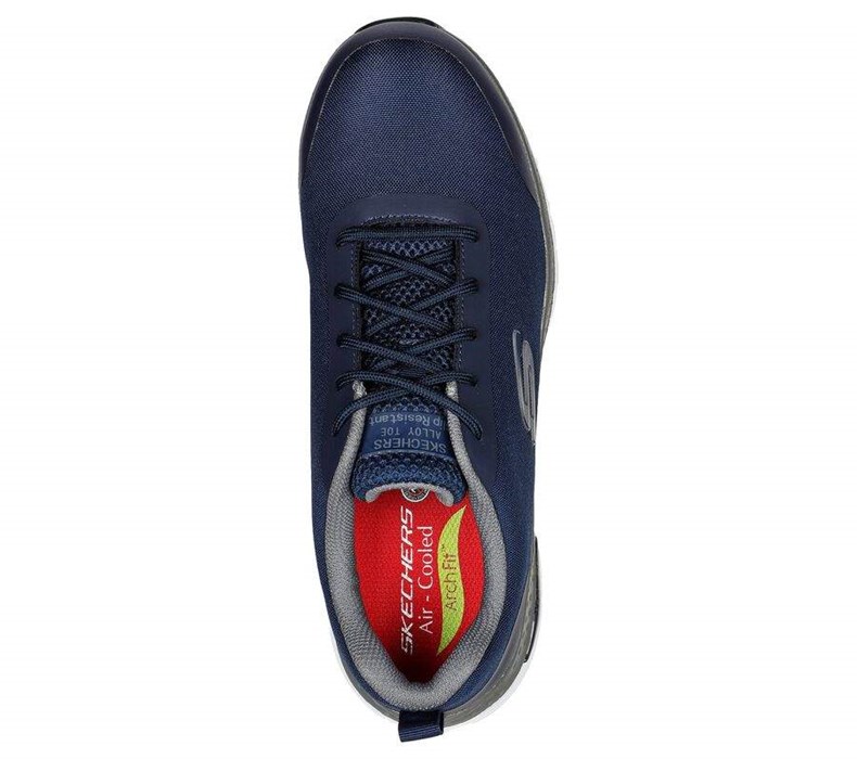 Pánské Oxfordky Skechers Pracovní: Arch Fit SR - Ringstap Alloy Špicí Tmavě Blankyt Šedé | RMALJEZ-46