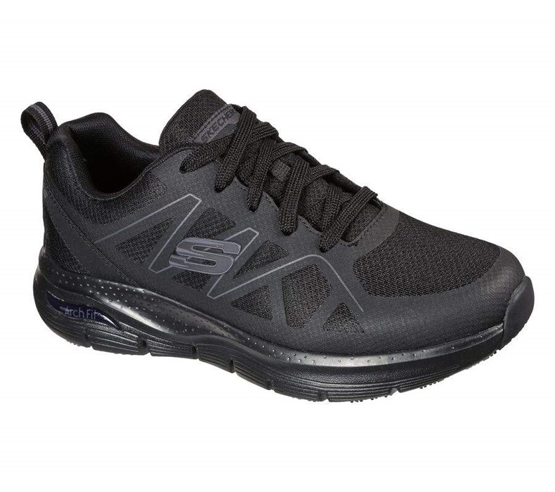 Pánské Oxfordky Skechers Pracovní: Arch Fit SR - Axtell Černé | UZOSDXA-85