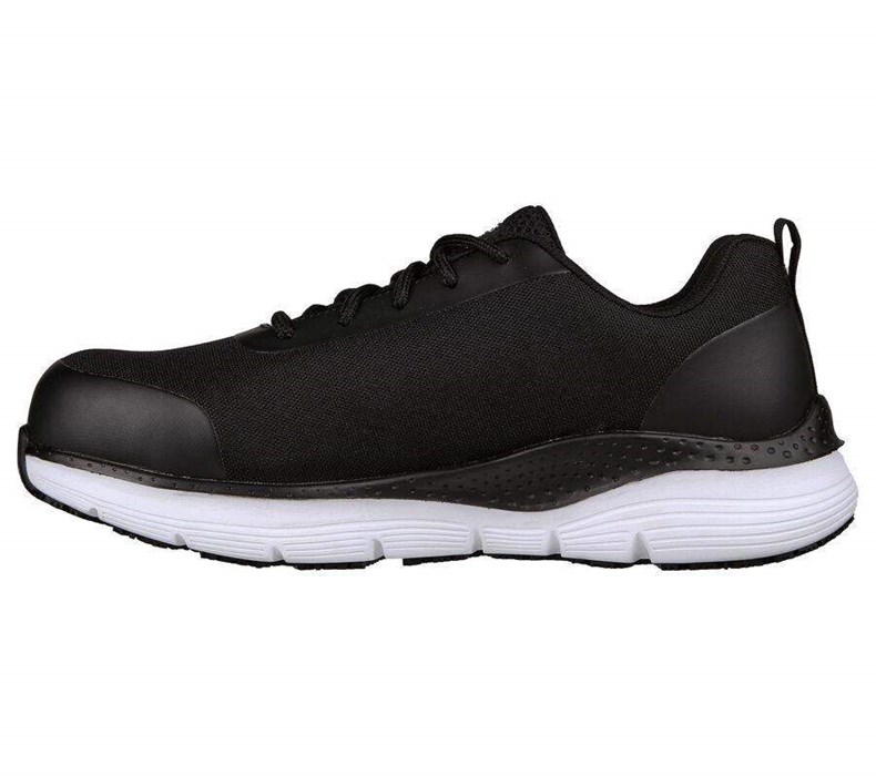 Pánské Oxfordky Skechers Pracovní: Arch Fit SR - Ringstap Alloy Špicí Černé Bílé | VZEUKWD-80