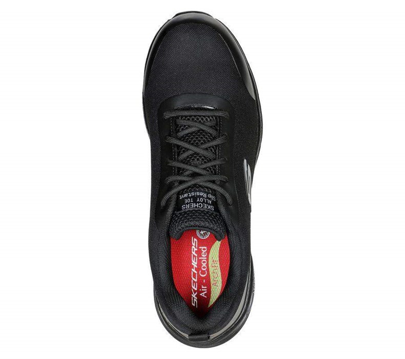 Pánské Oxfordky Skechers Pracovní: Arch Fit SR - Ringstap Alloy Špicí Černé | ZCGMSFH-82