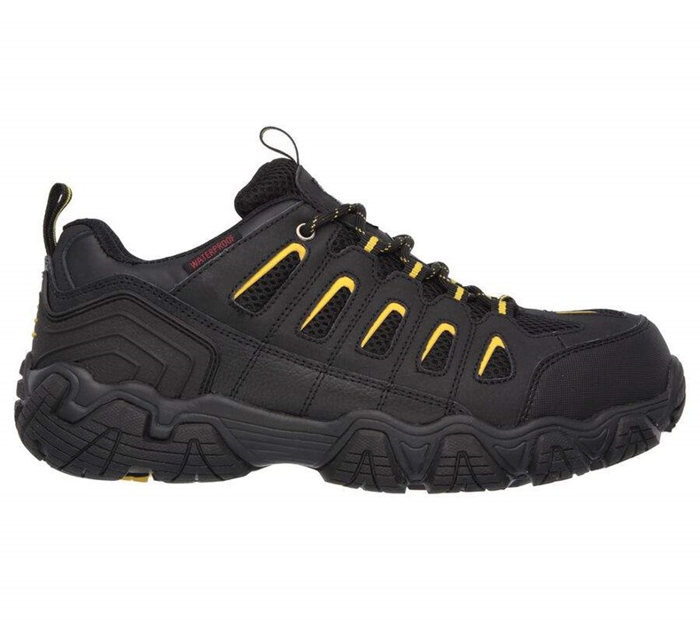 Pánské Oxfordky Skechers Pracovní: Blais ST Černé Žluté | QVYGLPD-14