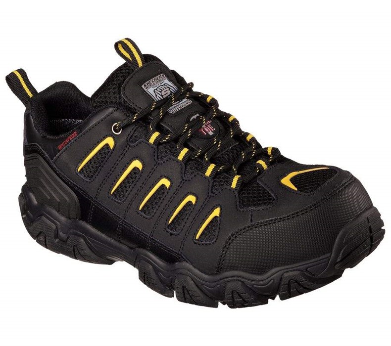 Pánské Oxfordky Skechers Pracovní: Blais ST Černé Žluté | QVYGLPD-14