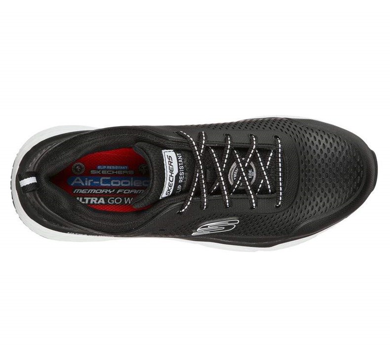 Pánské Oxfordky Skechers Pracovní: Max Cushioning SR - Indurite Alloy Špicí Černé | XFQZCRT-04