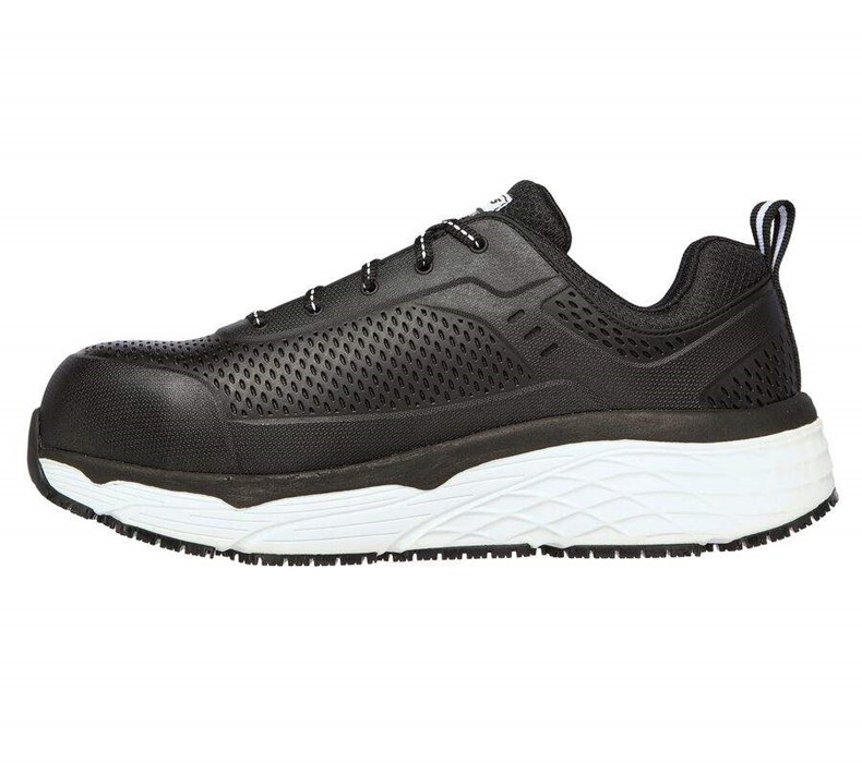 Pánské Oxfordky Skechers Pracovní: Max Cushioning SR - Indurite Alloy Špicí Černé | XFQZCRT-04