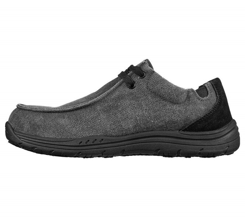 Pánské Oxfordky Skechers Pracovní: Otsego - Onerous Alloy Špicí Černé | ATBXHJC-76