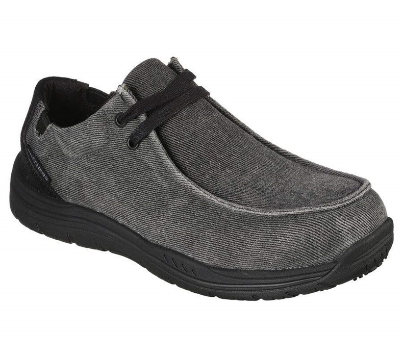 Pánské Oxfordky Skechers Pracovní: Otsego - Onerous Alloy Špicí Černé | ATBXHJC-76