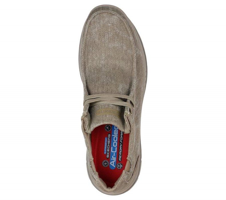 Pánské Oxfordky Skechers Pracovní: Otsego - Onerous Alloy Špicí Hnědé | ISVDFGZ-51