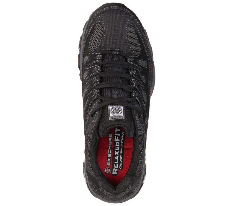 Pánské Oxfordky Skechers Pracovní Relaxed Fit: Cankton ST Černé Šedé | CXAKMQJ-19