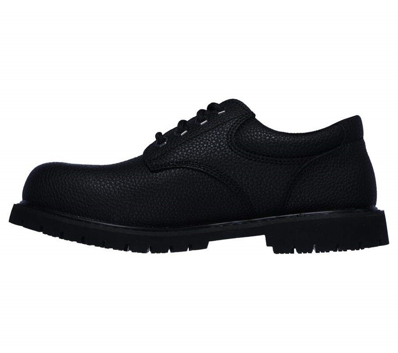 Pánské Oxfordky Skechers Pracovní Relaxed Fit: Cottonwood - Jaken SR Černé | GJTDNXZ-98