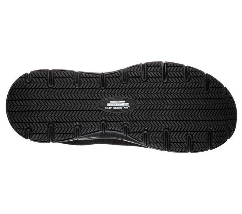 Pánské Oxfordky Skechers Pracovní Relaxed Fit: Flex Advantage - Bendon SR Černé | GQRYATJ-98