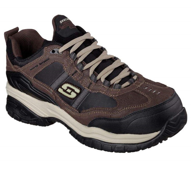 Pánské Oxfordky Skechers Pracovní Relaxed Fit: Soft Stride - Grinnell Comp Hnědé Černé | IQCMKRV-58