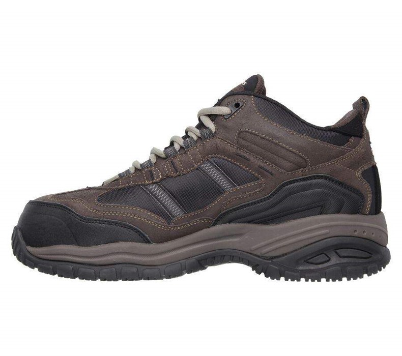 Pánské Oxfordky Skechers Pracovní Relaxed Fit: Soft Stride - Canopy Comp Špicí Hnědé Černé | KAGXHIU-83