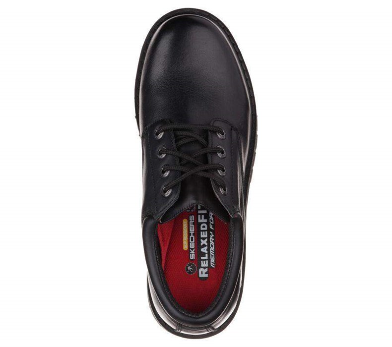 Pánské Oxfordky Skechers Pracovní Relaxed Fit: Cottonwood - Elks SR Černé | TAPVKSN-78