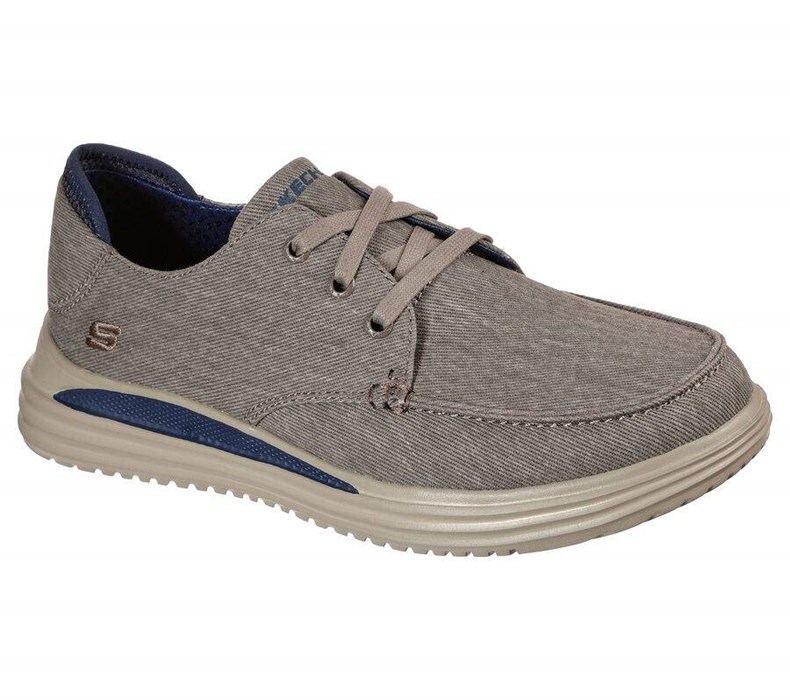 Pánské Oxfordky Skechers Proven - Forenzo Hnědožlutý | MUKXJTR-70