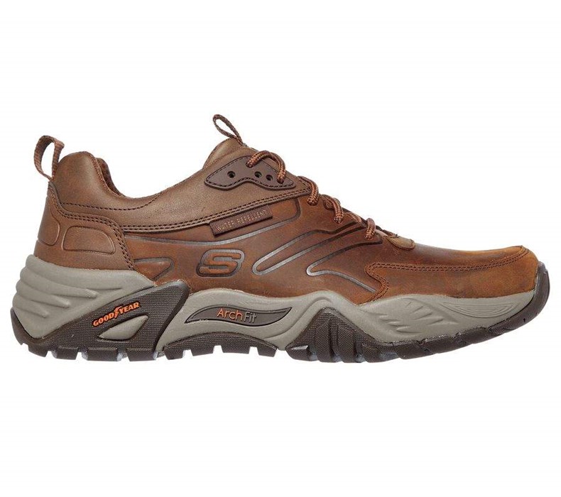 Pánské Oxfordky Skechers Relaxed Fit: Arch Fit Recon - Cadell Hnědé | HAYWZJT-82