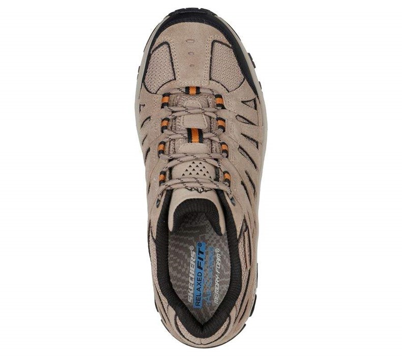 Pánské Oxfordky Skechers Relaxed Fit: Edgmont - Taggert Hnědožlutý | QRTDSBE-82