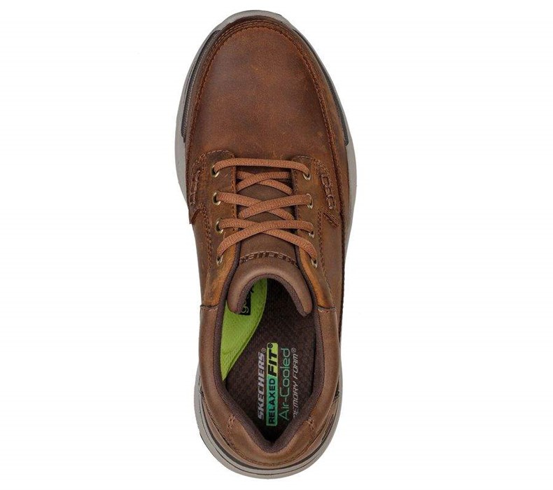 Pánské Oxfordky Skechers Relaxed Fit: Expected 2.0 - Raymer Hnědé | FLZJCGX-47