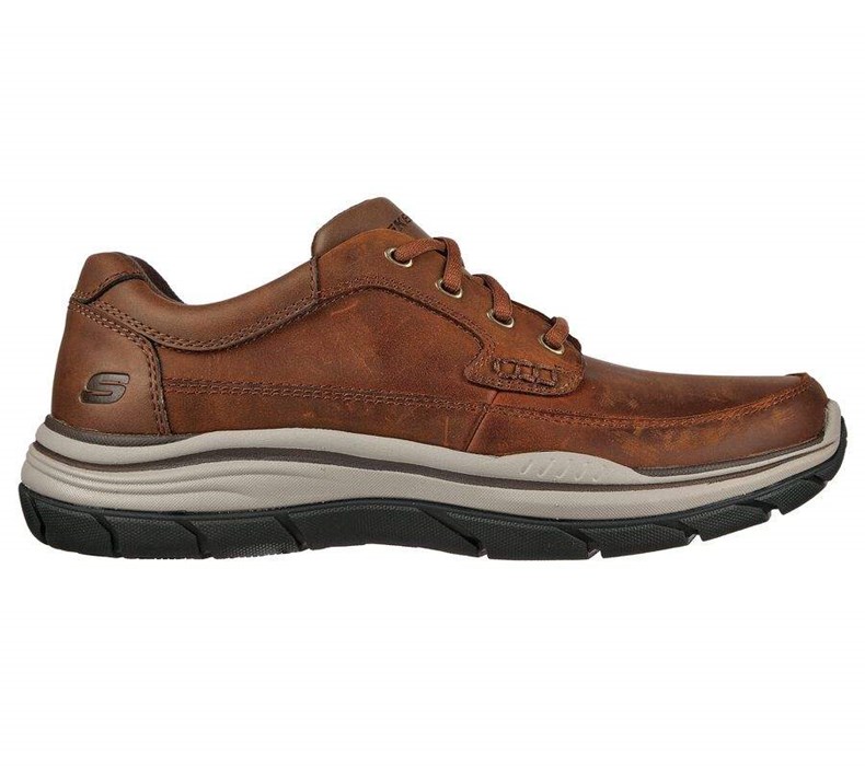 Pánské Oxfordky Skechers Relaxed Fit: Expected 2.0 - Raymer Hnědé | FLZJCGX-47