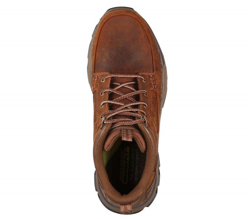 Pánské Oxfordky Skechers Relaxed Fit: Respected - Boswell Hnědé | YMXHVTL-03