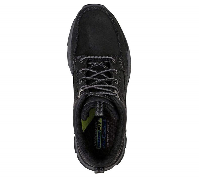 Pánské Oxfordky Skechers Relaxed Fit: Respected - Boswell Černé | ZLSWVAC-40