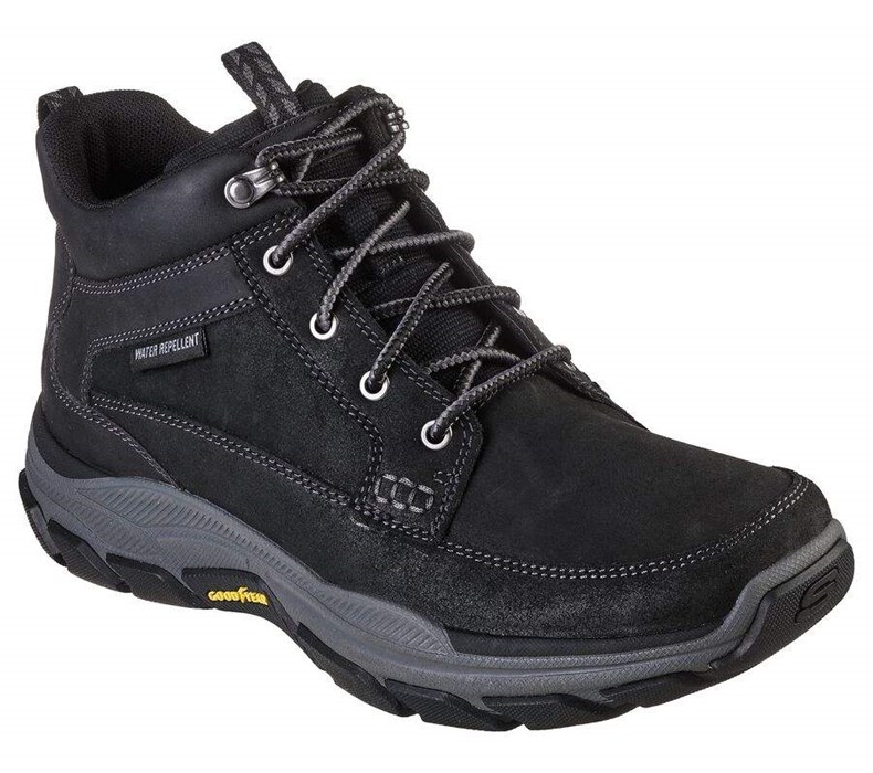 Pánské Oxfordky Skechers Relaxed Fit: Respected - Boswell Černé | ZLSWVAC-40