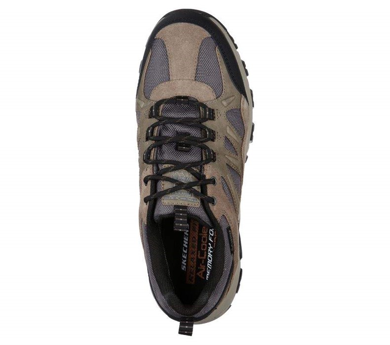 Pánské Oxfordky Skechers Relaxed Fit: Selmen - Enago Hnědé | CSBYPLX-68