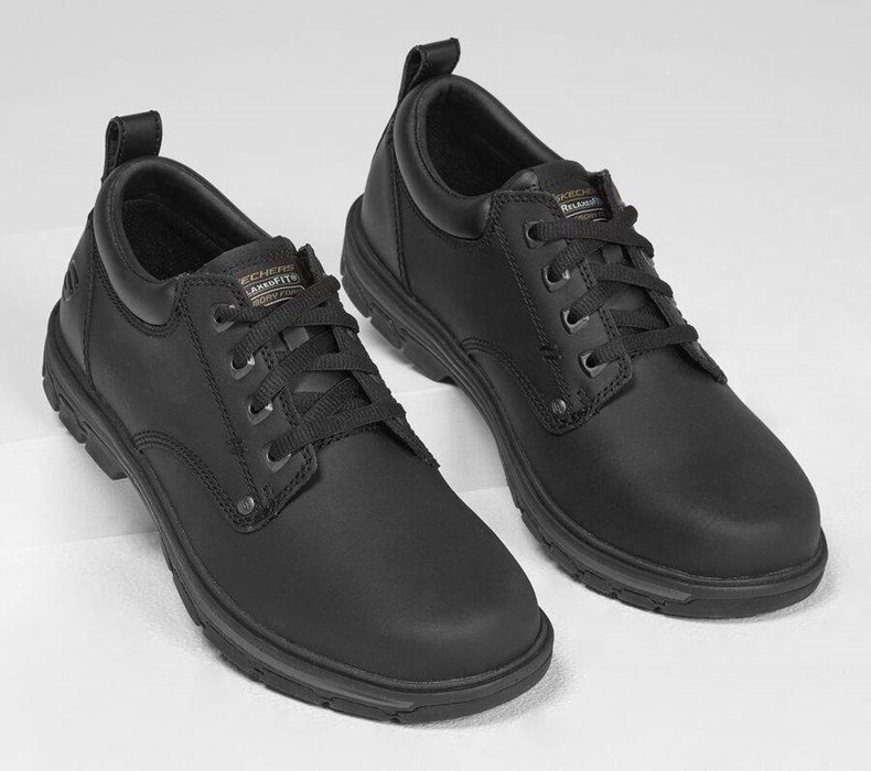 Pánské Oxfordky Skechers Relaxed Fit: Segment - Rilar Černé | GOHMVTL-24