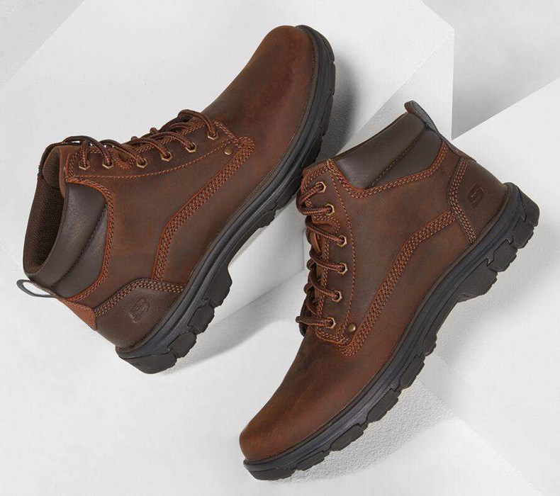 Pánské Oxfordky Skechers Relaxed Fit: Segment - Garnet Hnědé | JQCRGAX-98