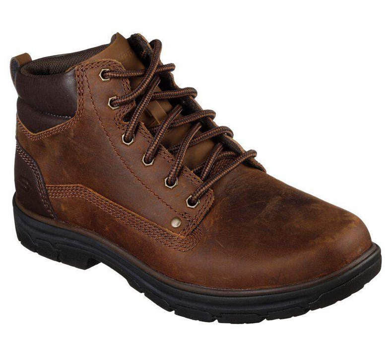 Pánské Oxfordky Skechers Relaxed Fit: Segment - Garnet Hnědé | JQCRGAX-98