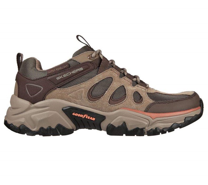 Pánské Oxfordky Skechers Relaxed Fit: Terraform - Selvin Tmavě Šedé Hnědé | YMAUSIH-46